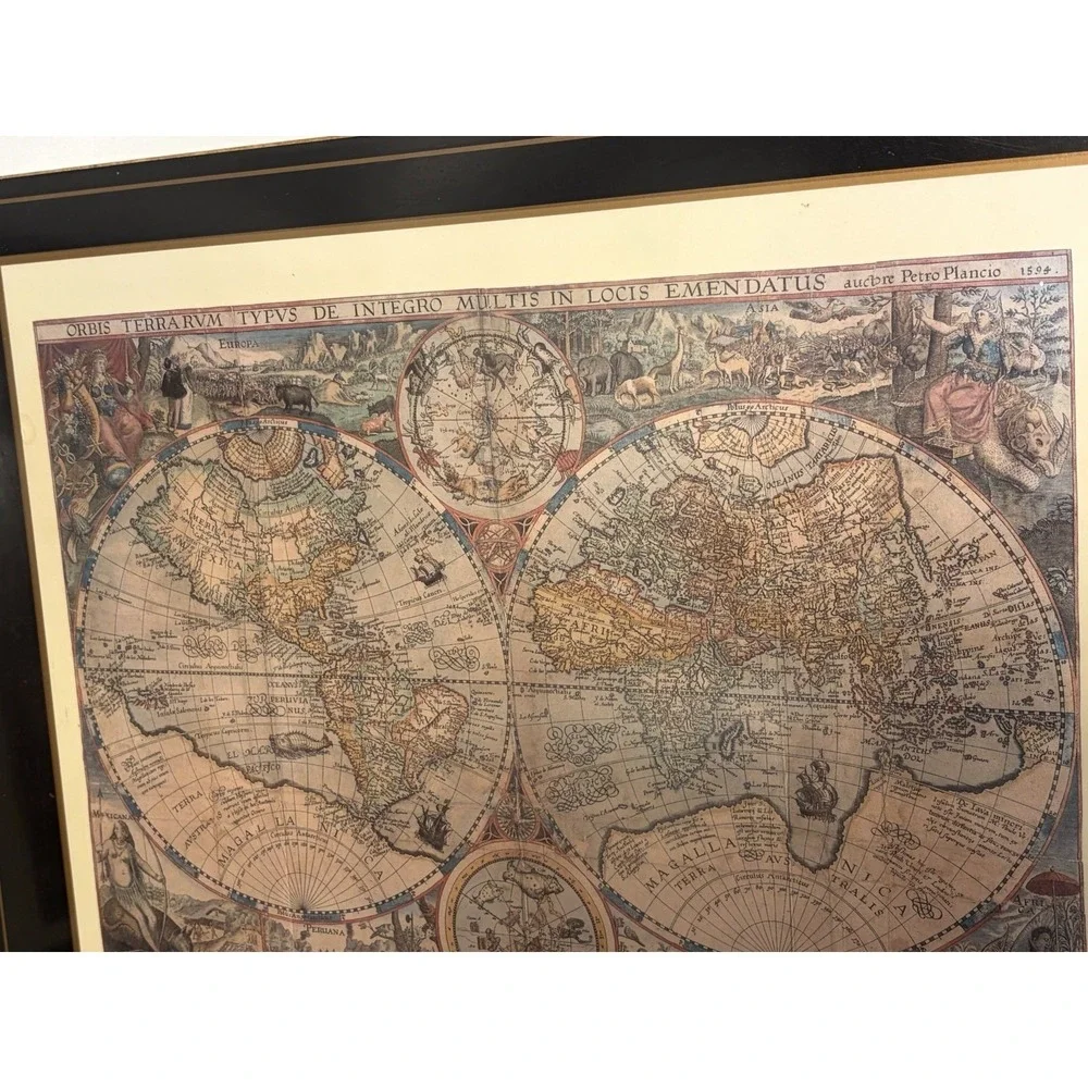 Set of 3 Vintage Pimpernel Old World Map Placemats Cork Back Place Mats/*READ* - Picture 9 of 16